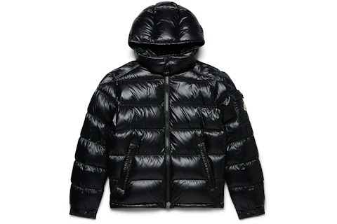 MONCLER Maya Short Down Jacket in Glossy black